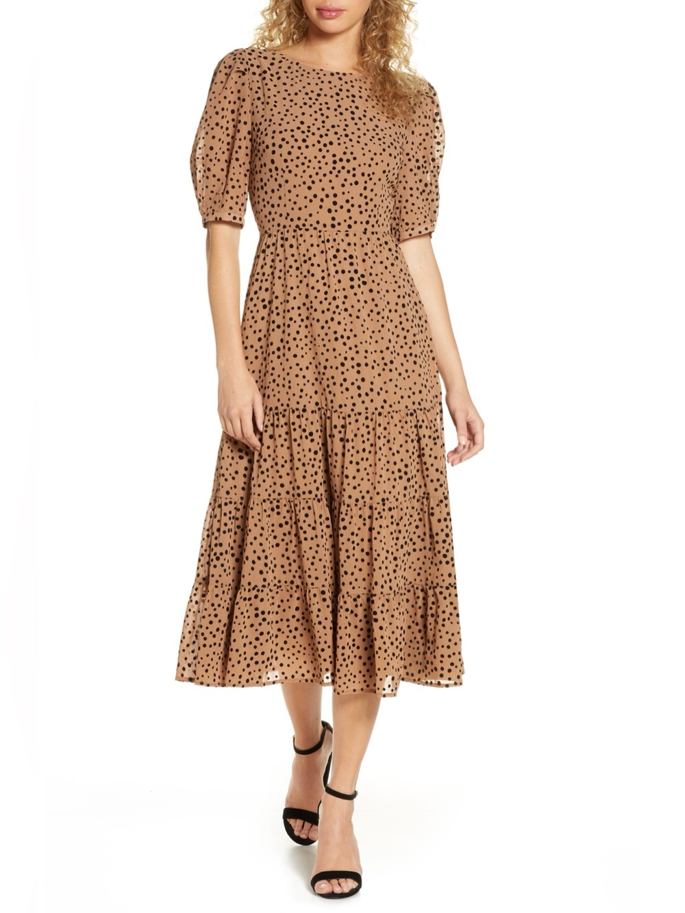 BB Dakota Dot Print Midi Dress